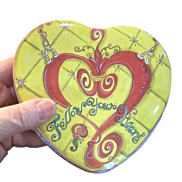 Brighton Heart Shaped Box Jewelry Keepsake Gift Metal Tin Empty Container 5.5” - Picture 2 of 7